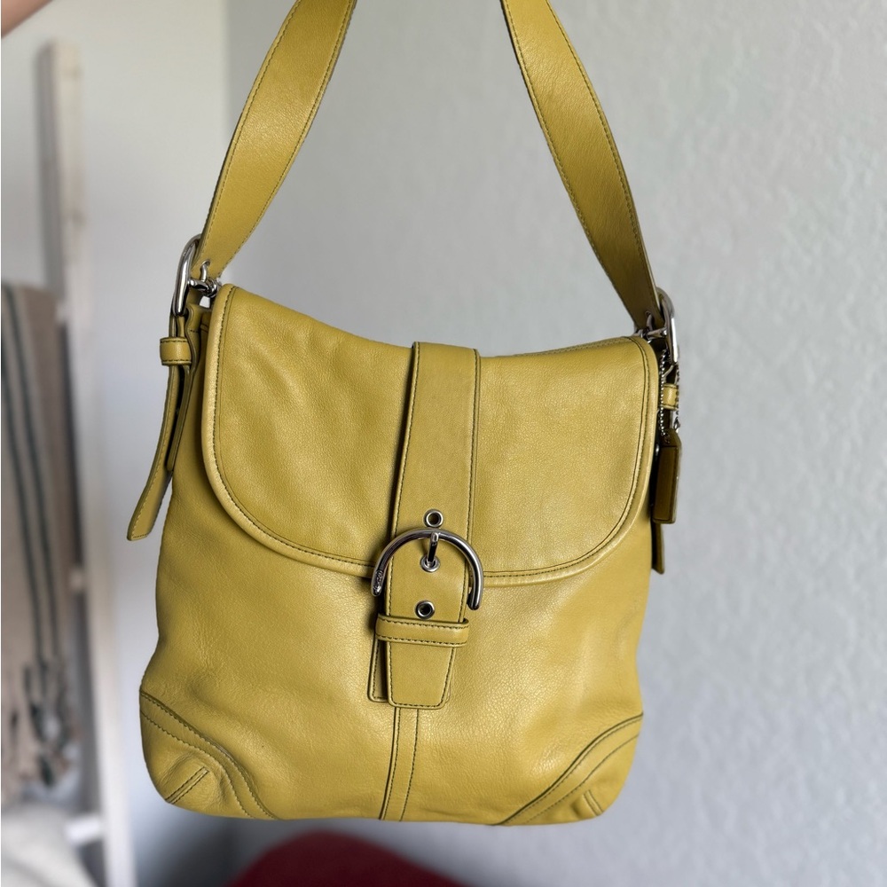 Vintage Y2K Lime Green Coach Soho Crossbody/Shoulder Bag